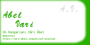 abel vari business card